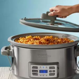 BLACK+DECKER 7 Qt. Stainless Steel Electric Slow Cooker with Temperature Probe and Precision Sous-Vide