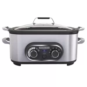 BLACK+DECKER 6.5 Quart Stainless Steel Slow Cooker