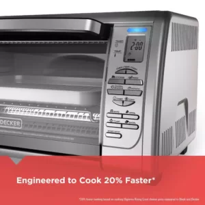 BLACK+DECKER 1500 W 6-Slice Stainless Steel Toaster Oven with Broiler