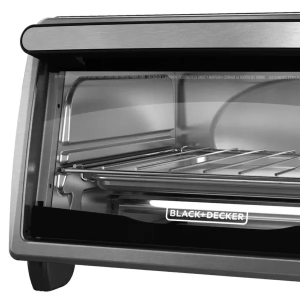 BLACK+DECKER 4-Slice Stainless Steel Toaster Oven