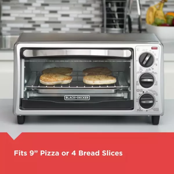 BLACK+DECKER 4-Slice Stainless Steel Toaster Oven