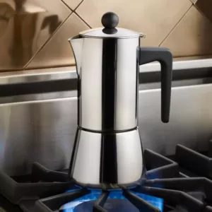 BonJour 6-Cup Stovetop Espresso Maker in Stainless Steel