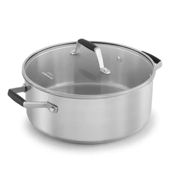 Calphalon Select 5 qt. Round Stainless Steel Dutch Oven with Glass Lid