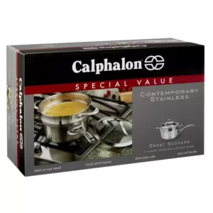 Calphalon Contemporary 3-Piece Stainless Steel Sauce Pan Set