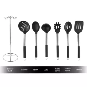 Classic Cuisine Stainless Steel and Silicone Kitchen Utensil (Set of 7)