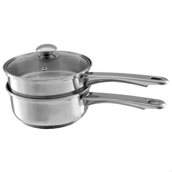 Classic Cuisine 1.5 Qt. Stainless Steel Double Boiler Saucepan with Lid