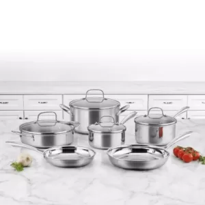 Cuisinart MultiClad 10-Piece Stainless Steel Cookware Set