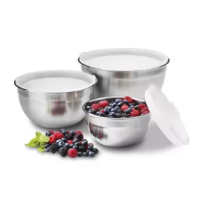 Cuisinart 3-Piece Stainless Steel Mixing Bowl Set with Lids