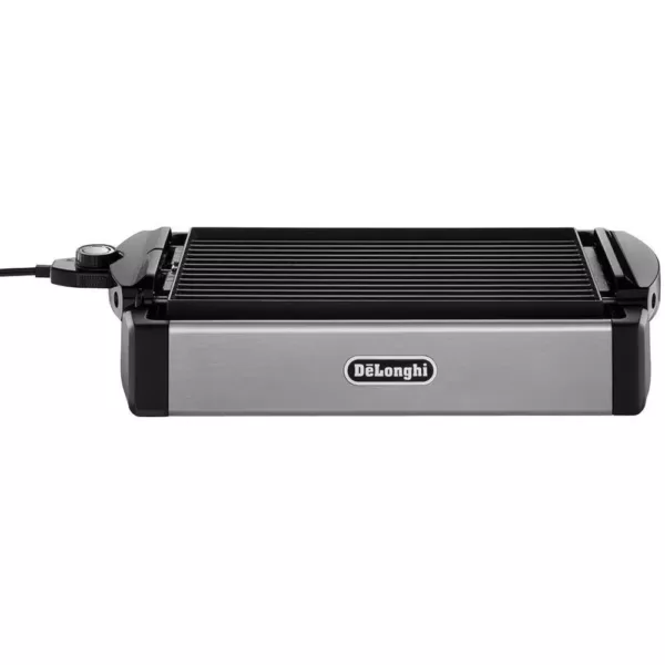 DeLonghi 2-in-1 Reversible 140 sq. in. Stainless Steel Indoor Grill with Non-Stick Surface