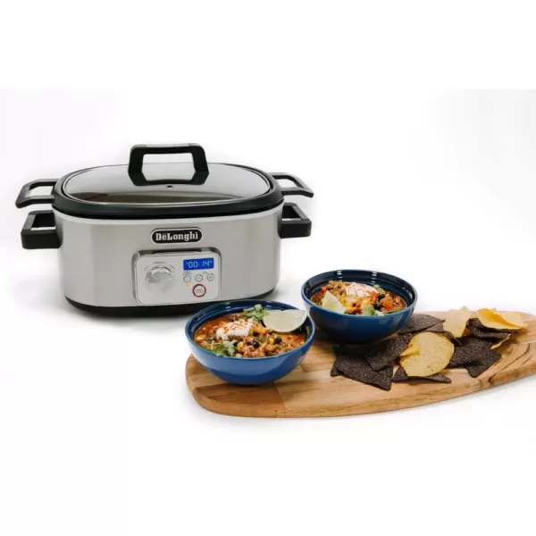 DeLonghi Livenza 6 Qt. Programmable Slow Cooker with Stovetop-Safe Pot