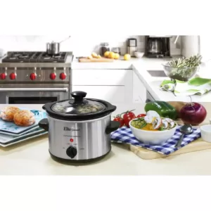 Elite Gourmet 1.5 Qt. Stainless Steel Mini Slow Cooker