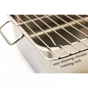 ExcelSteel 4-Piece All-in-one Stainless Steel Roaster and Lasagna Pan with Plastic Cover