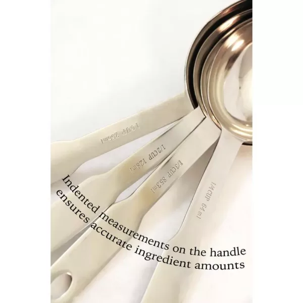 ExcelSteel 4-Piece Heavy Duty Stainless Steel Measuring Spoon Set