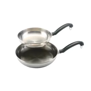 Farberware Classic Series 2-Piece Stainless Steel Stovetop Skillet Set