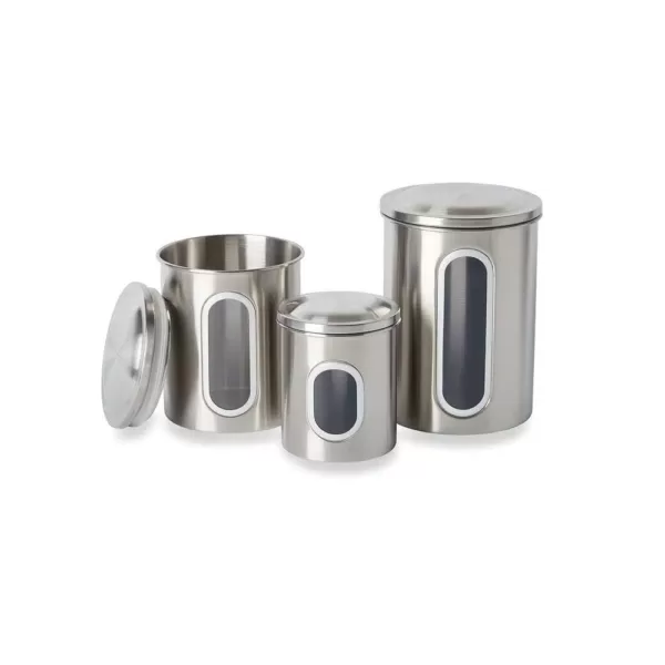 Fox Run 3-Piece Stainless Steel Canister Set