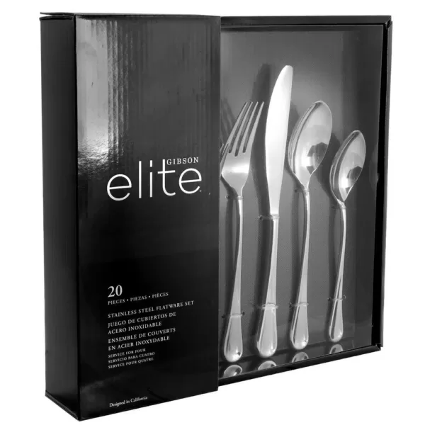 GIBSON elite York 20-Piece Flatware Set (Service for 20)