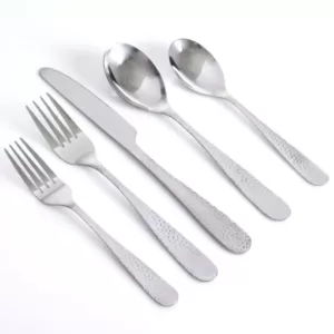 Gibson Home Hammered 46-Piece Stainless Steel Flatware Set (Service for 8)