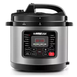 GoWISE USA 6 Qt. Stainless Steel Electric Pressure Cooker with Stainless Steel Pot