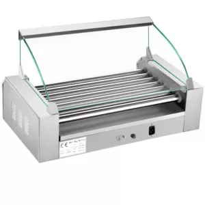 Great Northern Commercial 1400-Watts 18-Hot Dog 7-Roller Grilling Machine with Cover