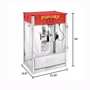 Great Northern Red Great Northern Midway Marvel Commercial Quality Popcorn Popper 16 Ounce