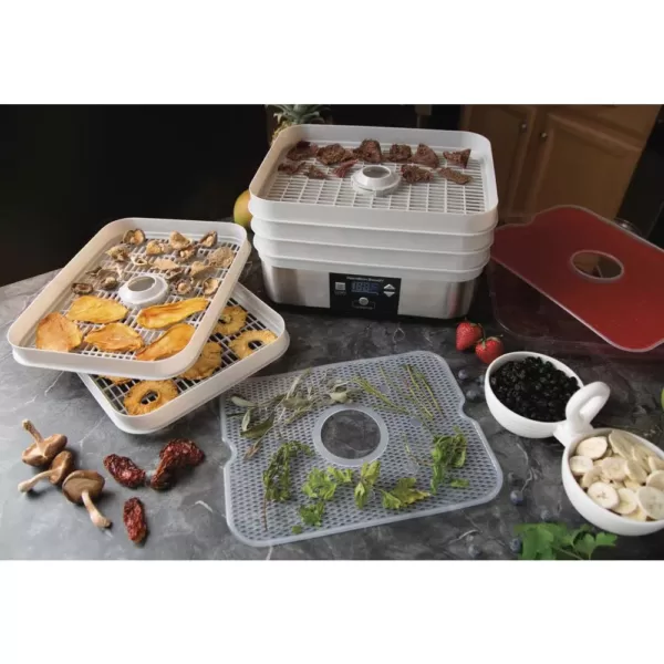 Hamilton Beach 5-Tray Stainless Steel Food Dehydrator with Programmable Settings