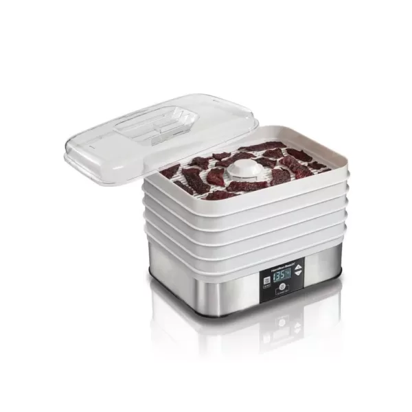 Hamilton Beach 5-Tray Stainless Steel Food Dehydrator with Programmable Settings