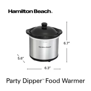 Hamilton Beach Programmable Stay or Go 6 Qt. Stainless Steel Slow Cooker with Bonus Party Dipper