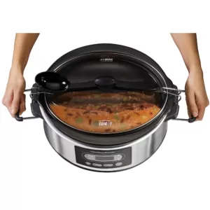 Hamilton Beach Stay or Go 5 Qt. Stainless Steel Slow Cooker with Temperature Controls