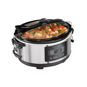 Hamilton Beach Stay or Go 5 Qt. Stainless Steel Slow Cooker with Temperature Controls