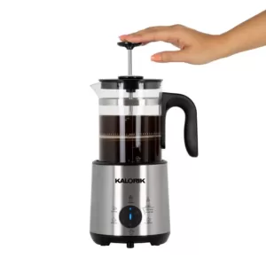 KALORIK Bartista 3-Cup Stainless Steel Electric French Press Coffee Maker