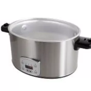 KALORIK 8 Qt. Stainless Steel Slow Cooker with Cool-Touch Handles