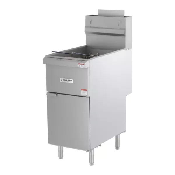 Magic Chef 20.80 Qt. 40 lbs. Stainless Steel Natural Gas Commercial Fryer