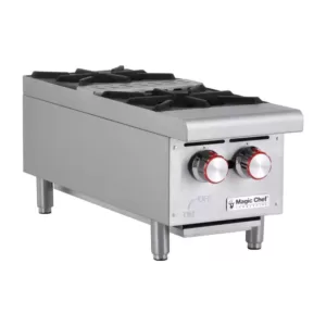 Magic Chef 12 in. W Commercial Natural Gas Countertop Hot Plate in Stainless Steel