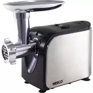 Nesco 500 W 0.67 HP Stainless Steel Electric Meat Grinder with Sausage Stuffer and Food Pusher