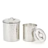 Old Dutch 1-1/2 Qt. and 1 Qt. Stainless Steel Hammered Canister Set (2-Piece)