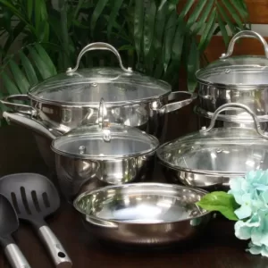 Oster Ridgewell 13-Piece Stainless Steel Cookware Set