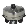 SPT Shabu-Shabu 3 Qt. Stainless Steel Electric Multi-Cooker with Stainless Steel Pot