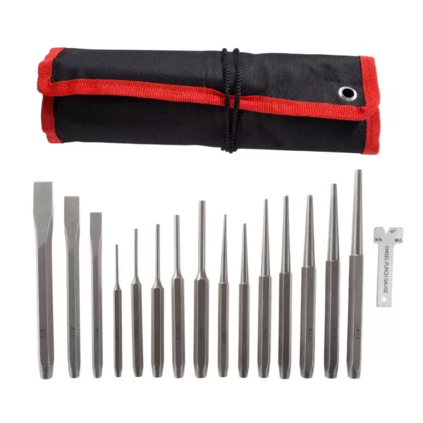 Stalwart Chisel and Punch Set (16-Piece)