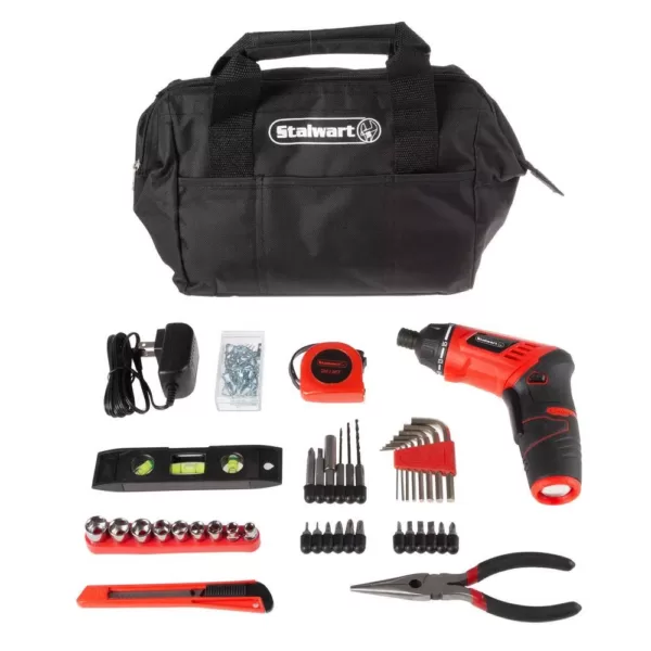 Stalwart 3.6-Volt Lithium-Ion Cordless 1/4 in. Electric Screwdriver (121-Piece)