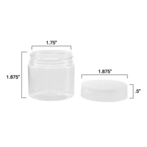 Stalwart 2 oz. Clear Plastic Jar with Foam Liner (6-Pack)