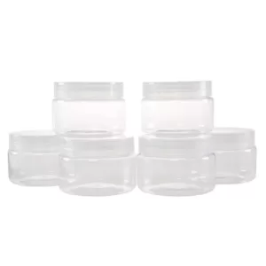 Stalwart 4 oz. Clear Plastic Jar with Foam Liner (6-Pack)