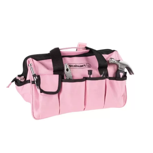 Stalwart Heat Treated Pink Tool Set with Carrying Bag (123-Piece )