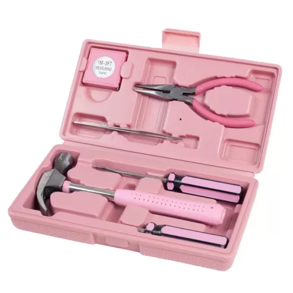 Stalwart 9-Piece Pink Home Hand Tools, Tool Set