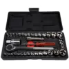 Stalwart 1/4 and 3/8 Socket Drive Set SAE and Metric (40-Piece)