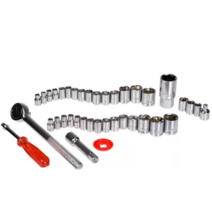 Stalwart 1/4 and 3/8 Socket Drive Set SAE and Metric (40-Piece)