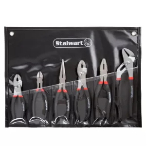 Stalwart 18.75 in. Utility Plier Set with Storage Pouch (6-Piece)