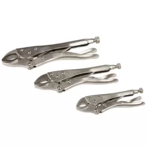 Stalwart 10 in. Locking Plier Set with Storage Pouch (3-Piece)