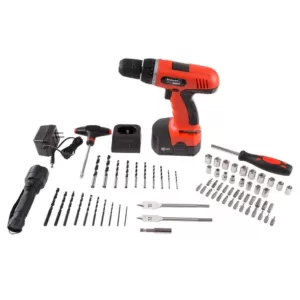 Stalwart 78-Piece 18-Volt Cordless 3/8 in. Drill Set