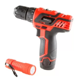 Stalwart 12-Volt Lithium Ion 3/8 in. Cordless 2 Speed Drill Set