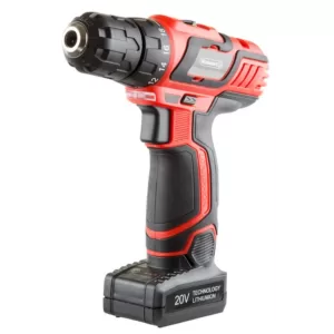 Stalwart 20-Volt Lithium Ion 3/8 in. Cordless Drill Set